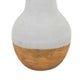 Enya Flower Vase Spiked Narrow Neck Brown White Ceramic 15 Inch