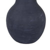 Enya Flower Vase 3D Spiked Accent Narrow Neck Black Ceramic 18 Inch