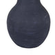 Enya Flower Vase 3D Spiked Accent Narrow Neck Black Ceramic 18 Inch