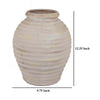 Zoya Flower Vase Home Accent Textured Ivory Ceramic Pot 12 Inch
