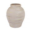 Zoya Flower Vase, Home Accent Textured Ivory Ceramic Pot, 12 Inch