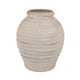 Zoya Flower Vase, Home Accent Textured Ivory Ceramic Pot, 12 Inch