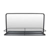 Feno Decorative Wall Mirror 30 Inch Landscape Black Metal Frame BM331359