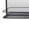 Feno Decorative Wall Mirror 30 Inch Landscape Black Metal Frame BM331359