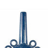 Kary Flower Vase Unique 3D Aesthetic Narrow 23 Inch Blue Ceramic