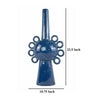 Kary Flower Vase Unique 3D Aesthetic Narrow 23 Inch Blue Ceramic