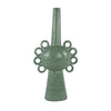 Kary Flower Vase Unique 3D Look Narrow 23 Inch Sage Green Ceramic