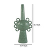 Kary Flower Vase Unique 3D Look Narrow 23 Inch Sage Green Ceramic