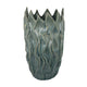 Esen Decorative Vase Abstract Wave Design 22 Inch Green Ceramic