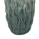 Esen Decorative Vase Abstract Wave Design 22 Inch Green Ceramic