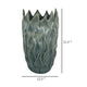 Esen Decorative Vase Abstract Wave Design 22 Inch Green Ceramic