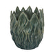 Esen Decorative Vase Abstract Wave Design 14 Inch Green Ceramic