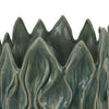Esen Decorative Vase Abstract Wave Design 14 Inch Green Ceramic