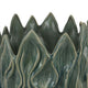 Esen Decorative Vase Abstract Wave Design 14 Inch Green Ceramic