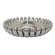 Zoma Accent Bowl 16 Inch Raised Rounded Edges Silver Ceramic Body