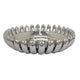 Zoma Accent Bowl, 16 Inch Raised Rounded Edges, Silver Ceramic Body