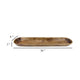 Decorative Tray 38 Inch Rectangular Shape w Curved Sides Brown Wood BM331405