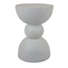 Accent Plant Stand table 20 Inch Hourglass Design Classic White Resin BM331407