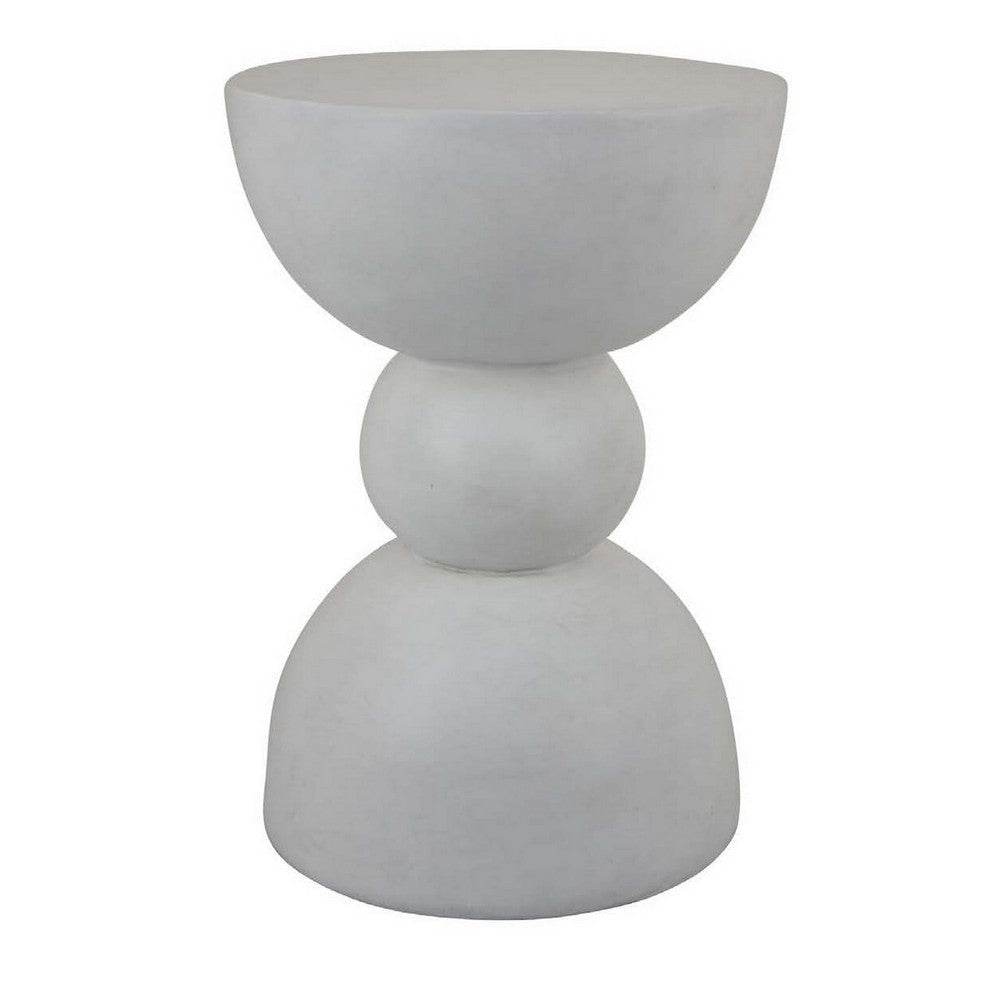 Accent Plant Stand table 20 Inch Hourglass Design Classic White Resin BM331407