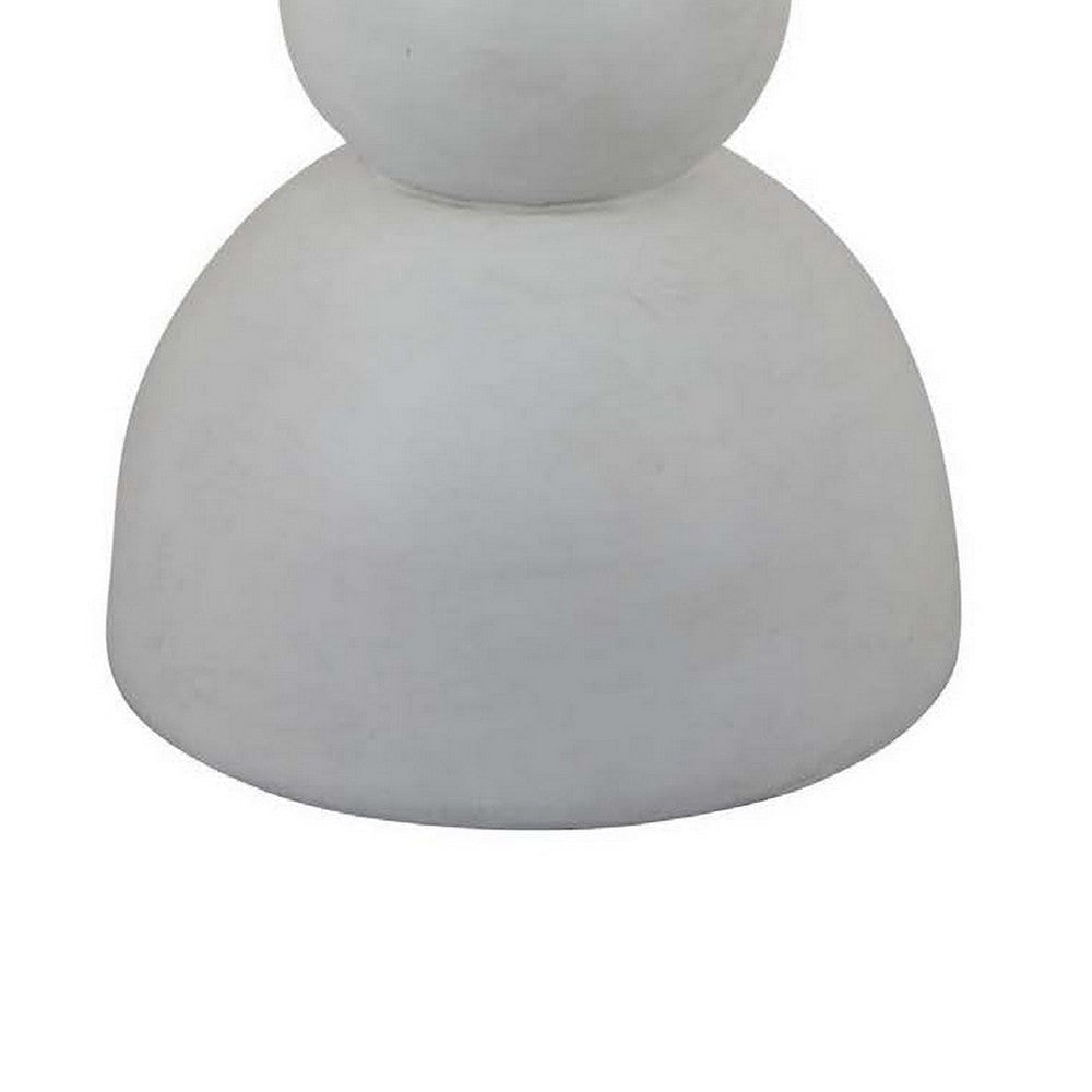 Accent Plant Stand table 20 Inch Hourglass Design Classic White Resin BM331407