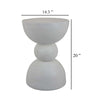 Accent Plant Stand table 20 Inch Hourglass Design Classic White Resin BM331407