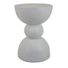 Accent Plant Stand table, 20 Inch Hourglass Design Classic White Resin