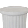 Accent Plant Stand Table 21 Inch White Resin Spacious Round Top BM331408