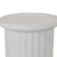 Accent Plant Stand Table 21 Inch White Resin Spacious Round Top BM331408
