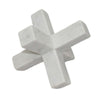Tabletop Accent Decor 9 Inch Geometric Cross Design White Marble BM331409