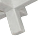 Tabletop Accent Decor 9 Inch Geometric Cross Design White Marble BM331409