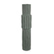 Decorative Accent Vase, Sleek Cactus Design, 30 Inch Green Ceramic
