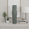 Decorative Accent Vase, Sleek Cactus Design, 24 Inch Green Ceramic