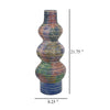 Decorative Accent Vase 3 Rounded Accents 22 Inch Multicolor Ceramic BM331417