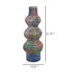 Decorative Accent Vase 3 Rounded Accents 22 Inch Multicolor Ceramic BM331417