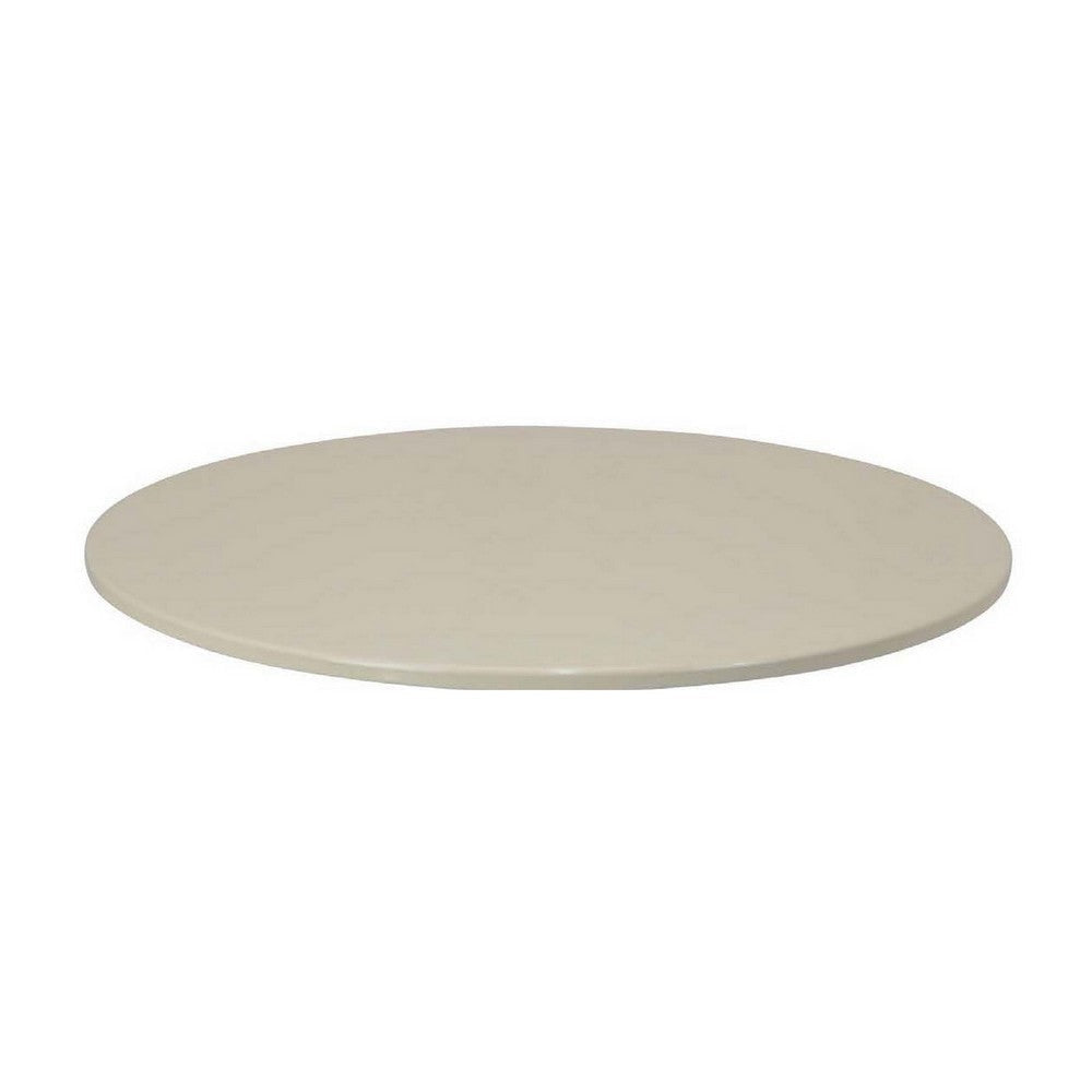 Eula Low Plant Stand Table 24 Inch Round Tapered Metal Base White BM331425