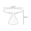 Eula Low Plant Stand Table 24 Inch Round Tapered Metal Base White BM331425