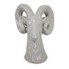 Accent Tabletop Decor Strong Ram Head Design White Ceramic 14 Inch BM331431