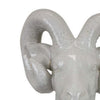 Accent Tabletop Decor Strong Ram Head Design White Ceramic 14 Inch BM331431