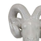 Accent Tabletop Decor Strong Ram Head Design White Ceramic 14 Inch BM331431