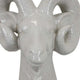 Accent Tabletop Decor Strong Ram Head Design White Ceramic 14 Inch BM331431