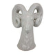 Accent Tabletop Decor, Strong Ram Head Design, White Ceramic 14 Inch