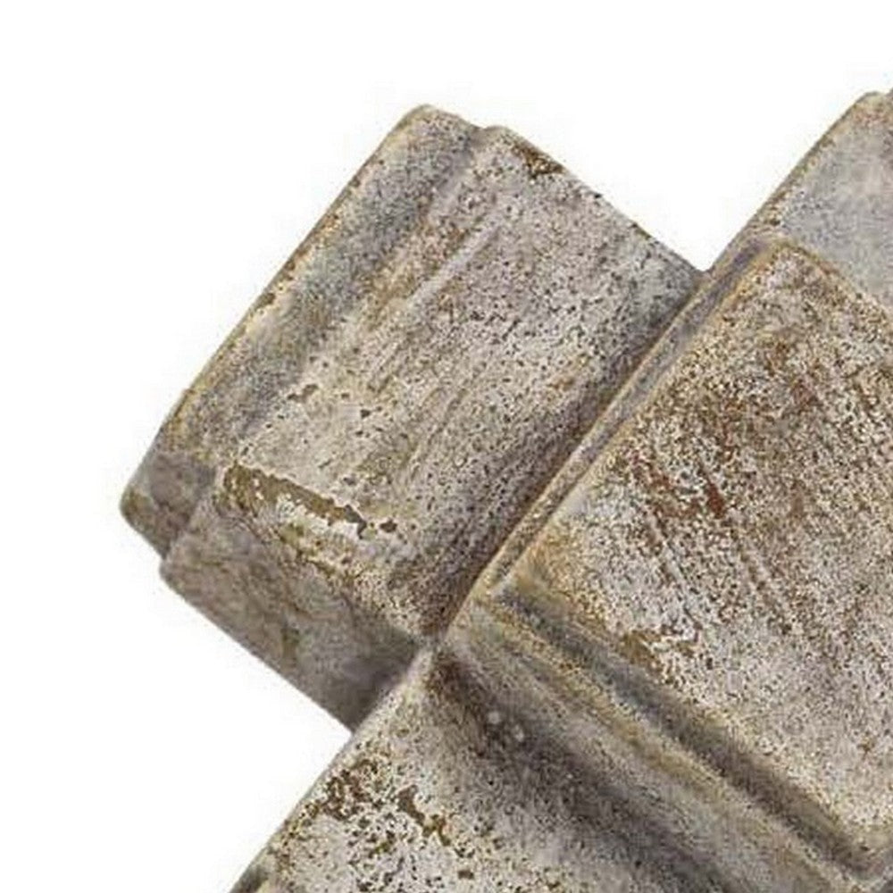 Tabletop Decor Farmhouse Rustic Accent Crossed White Ceramic 10 Inch BM331433