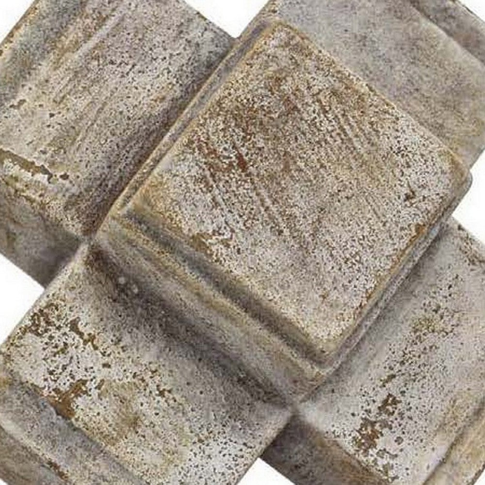 Tabletop Decor Farmhouse Rustic Accent Crossed White Ceramic 10 Inch BM331433