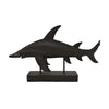 Tabletop Accent Decor Piece Hammerhead Shark 21 Inch Black Resin BM331440