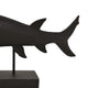 Tabletop Accent Decor Piece Hammerhead Shark 21 Inch Black Resin BM331440