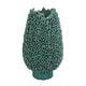 Accent Flower Vase 3D Coral Textured Teal Green Ceramic 16 Inch BM331449