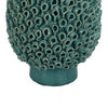 Accent Flower Vase 3D Coral Textured Teal Green Ceramic 16 Inch BM331449