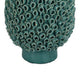 Accent Flower Vase 3D Coral Textured Teal Green Ceramic 16 Inch BM331449