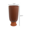 Decorative Vase 15 Inch Tall Modern Accent PIece Brown Ceramic BM331464