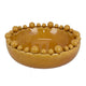 Saul Decorative Bowl, 16 Inch Yellow Ceramic Body, Bubble Design Edges